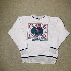 Vintage 90s BAC Premier Cape Cod Cranberries Gray Sweatshirt Men’s Size Large
